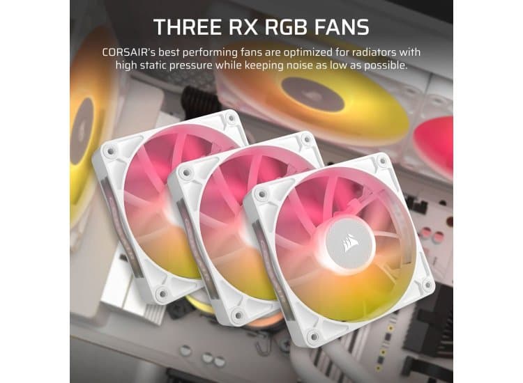 קירור נוזלי לבן Corsair iCUE TITAN 360 RX RGB White 360mm AIO