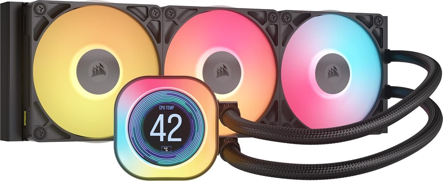 קירור נוזלי Corsair iCUE TITAN 360 RX LCD Black 360mm AIO