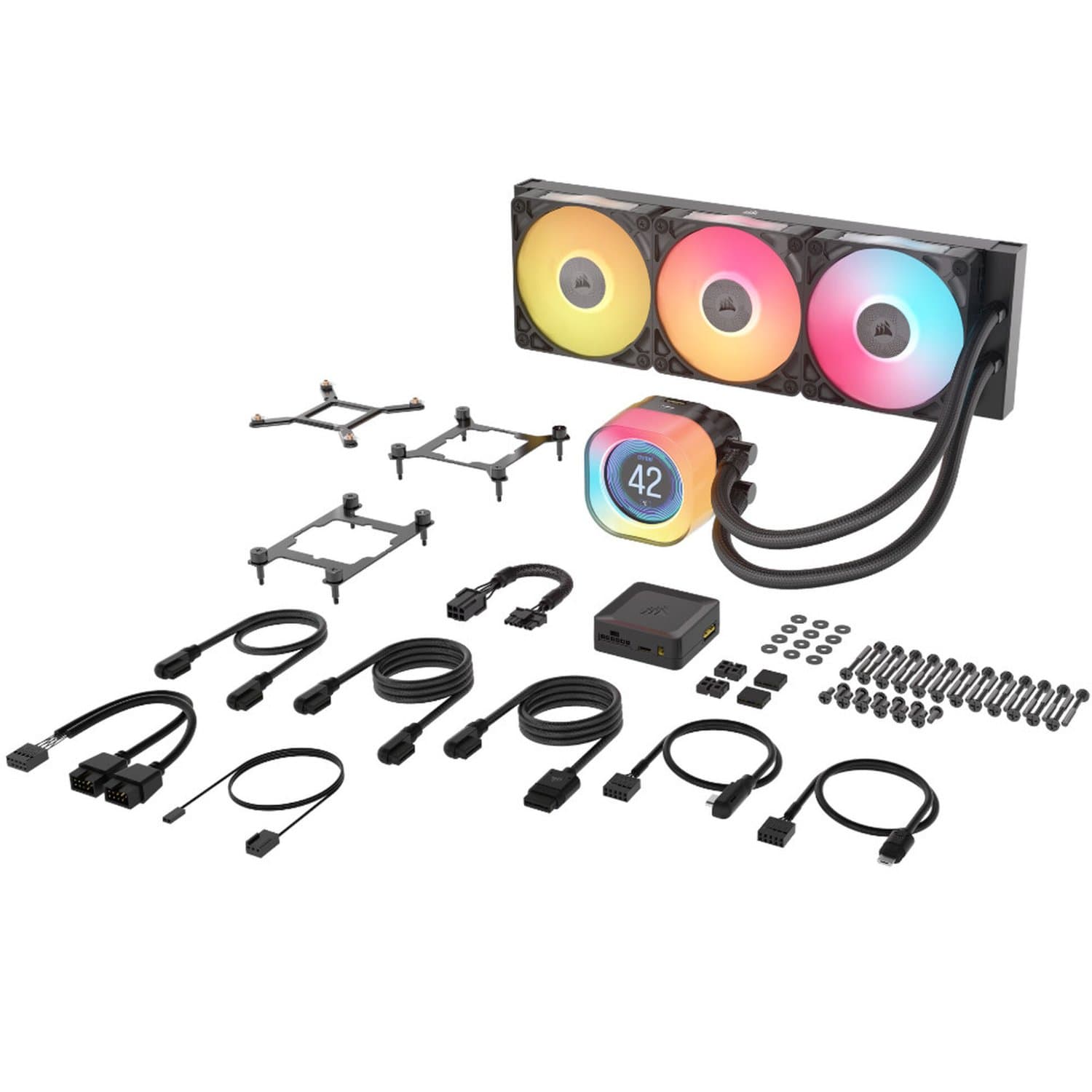 קירור נוזלי Corsair iCUE TITAN 360 RX LCD Black 360mm AIO