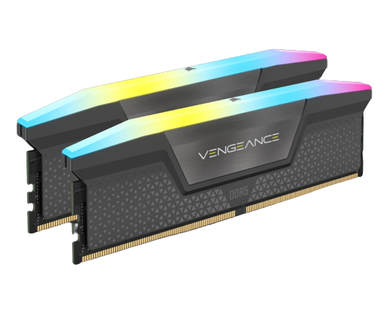 זכרון לנייח CORSAIR Vengeance RGB 32GB 2x16GB DDR5 5600 C40