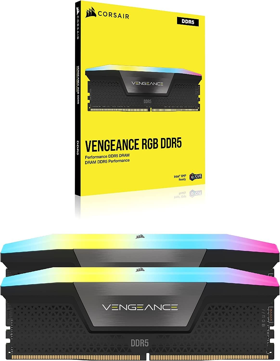 זכרון לנייח CORSAIR Vengeance RGB 32GB 2x16GB DDR5 5600 C40