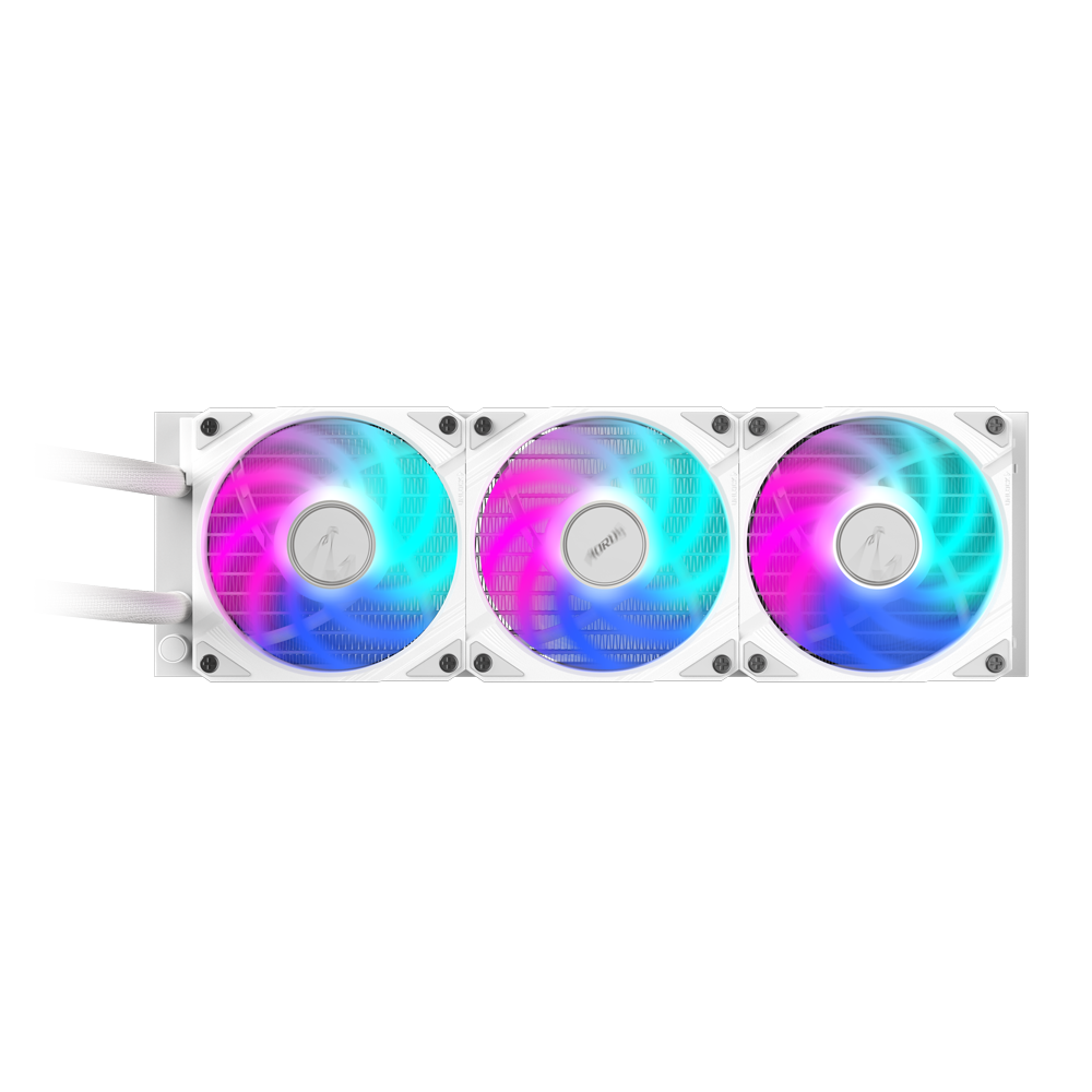 נוזלי משולש לבן Gigabyte AORUS WATERFORCE II 360 ICE 360mm ARGB