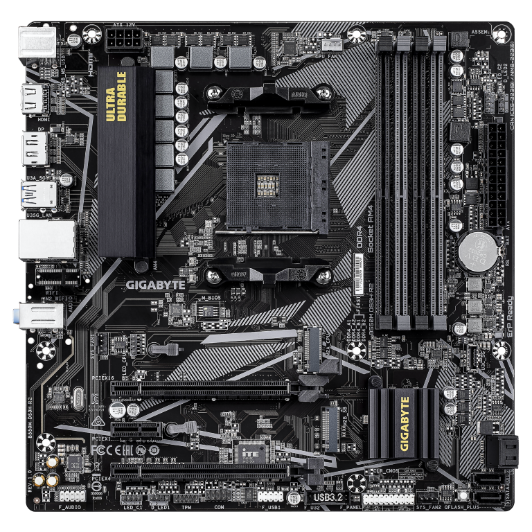 לוח אם למעבדי Gigabyte B550M DS3H R2 DDR4 Micro-Atx For AMD AM4