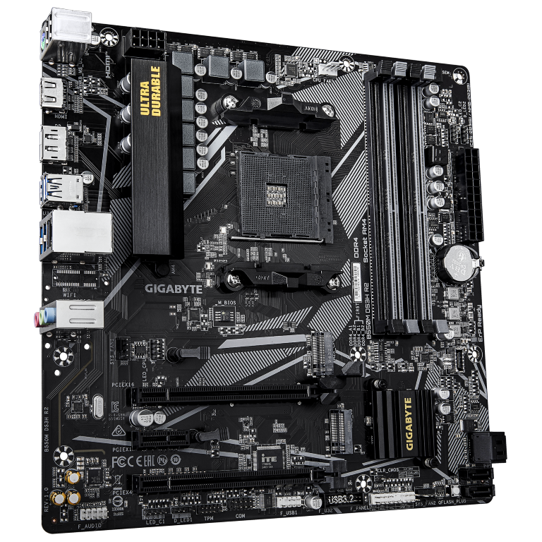 לוח אם למעבדי Gigabyte B550M DS3H R2 DDR4 Micro-Atx For AMD AM4