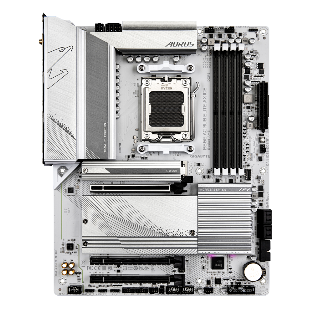 לוח Gigabyte B650 A ELITE AX ICE ATX AM5 WIFI BT PCIE5.0 White