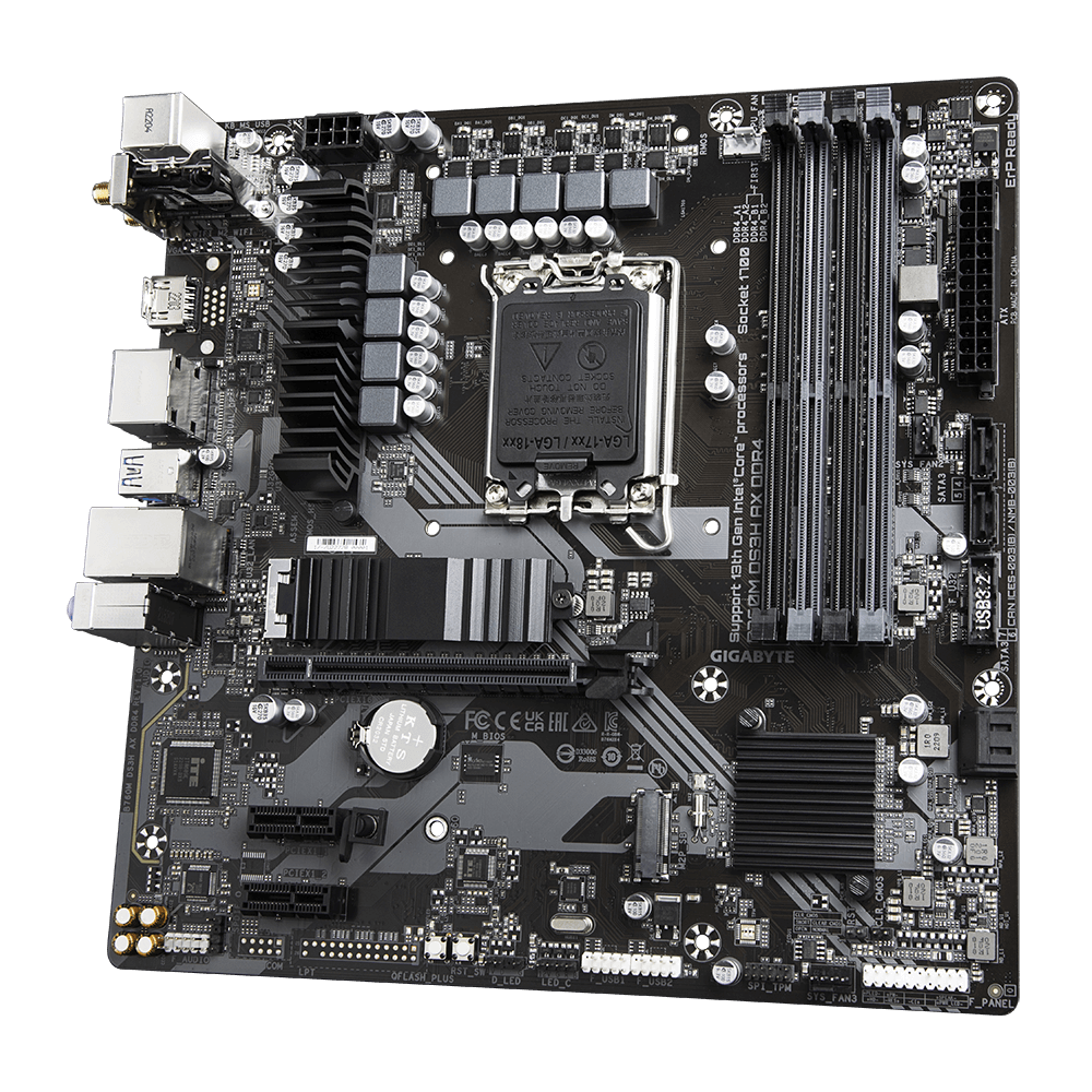 לוח Gigabyte B760M DS3H AX DDR4 1.2 Micro-ATX WIFI6 LGA1700