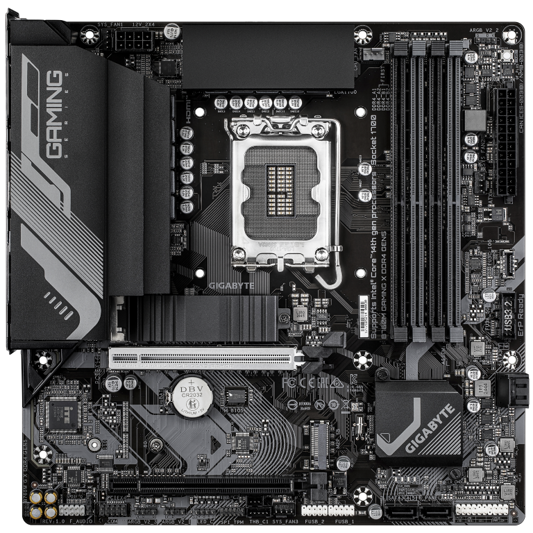 לוח Gigabyte B760M GAMING X DDR4 Gen 5 PCIE5.0 Micro-ATX LGA1700