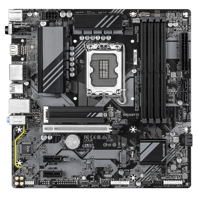 לוח אם Gigabyte B760M DS3H WF6E GEN5 Micro-Atx DDR5