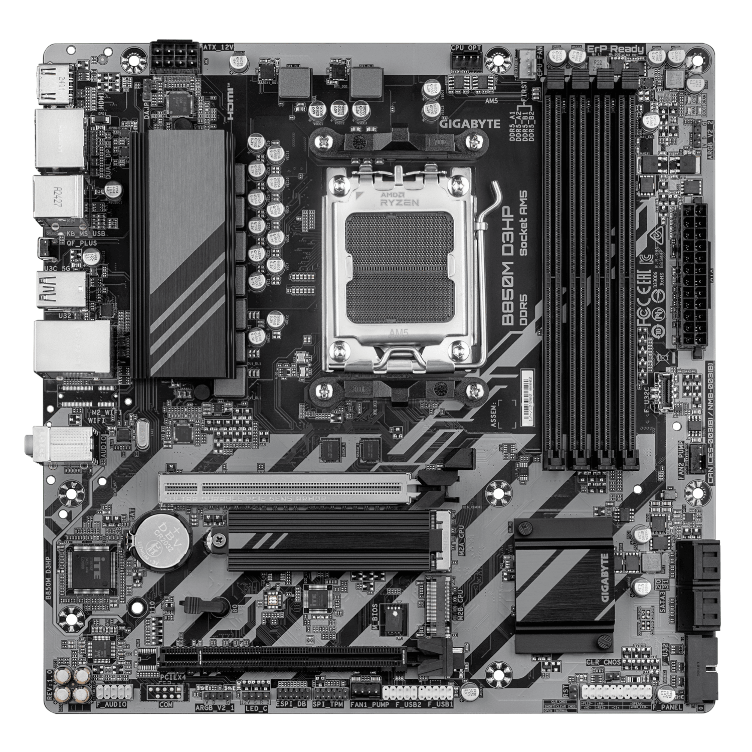 לוח אם GIGABYTE B850M D3HP MICRO-ATX DDR5 AM5 1GB LAN
