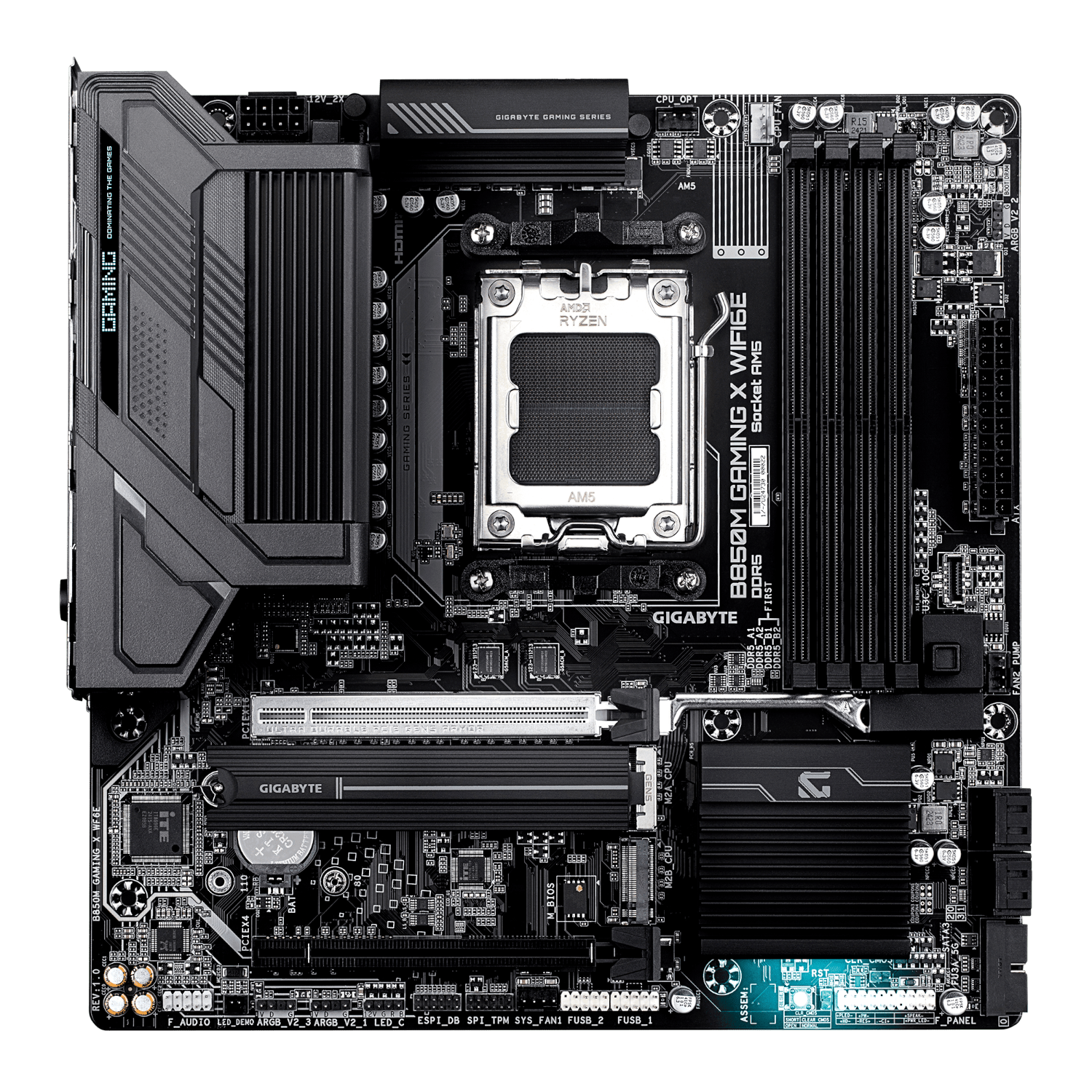 לוח אם GIGABYTE B850M GAMING X WIFI6E MICRO-ATX DDR5 AM5 BT 2.5GB