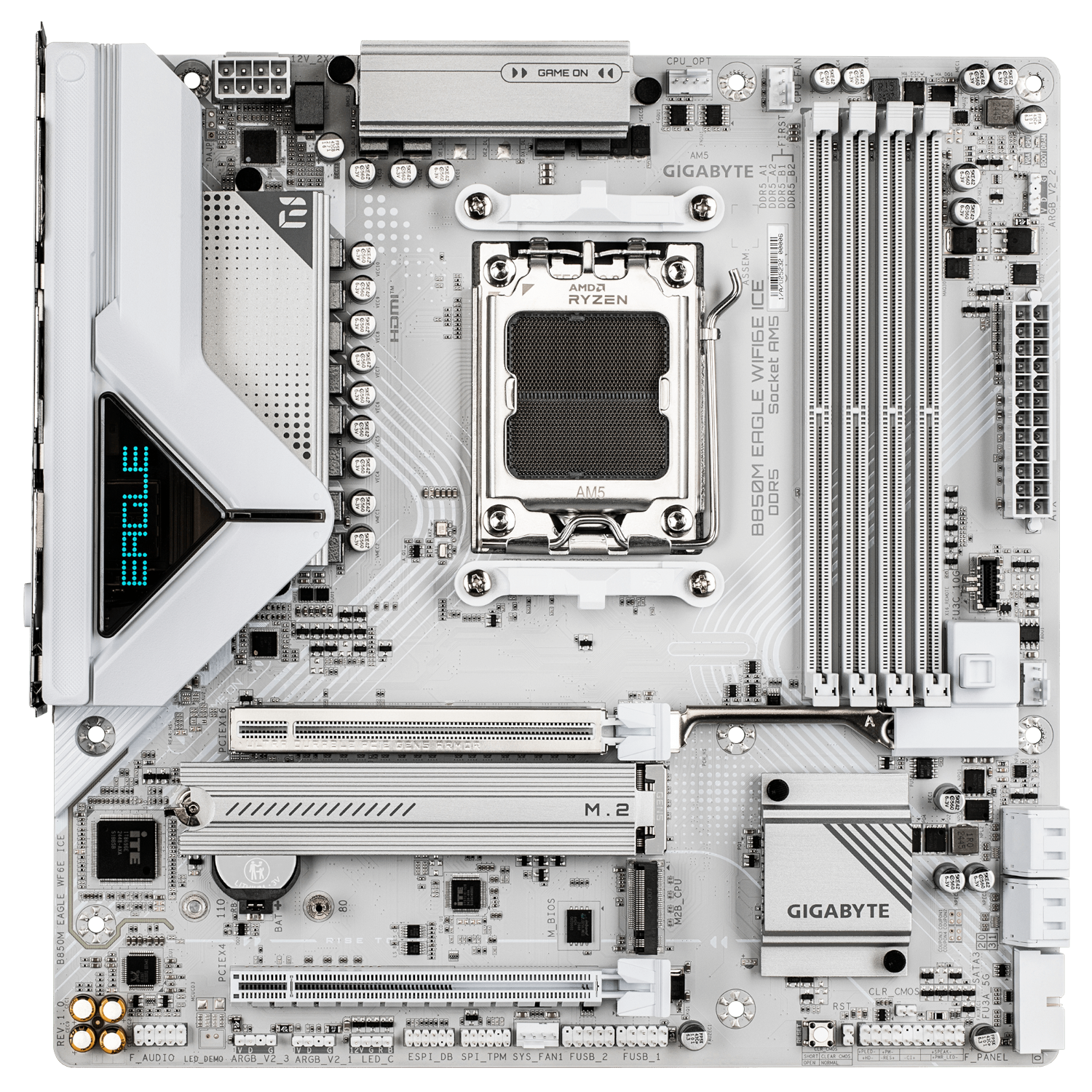 לוח אם GIGABYTE B850M EAGLE WIFI6E ICE M-ATX DDR5 AM5 BT 2.5GB