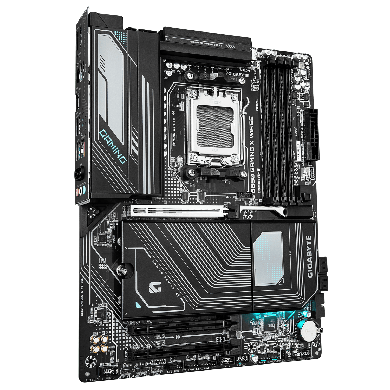 לוח אם GIGABYTE B850 GAMING X WIFI6E ATX DDR5 AM5 BT 2.5 GBE LAN