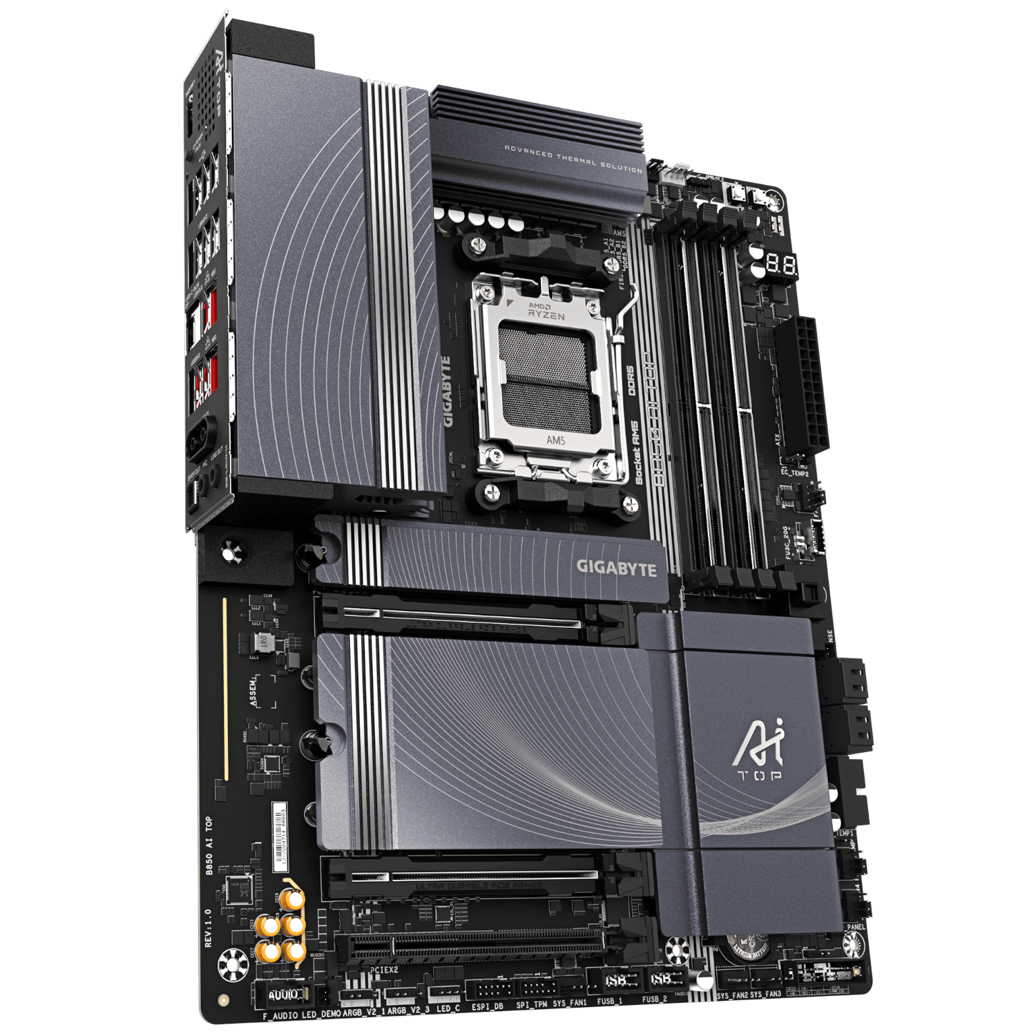 לוח אם GIGABYTE B850 AI TOP WIFI7 ATX DDR5 AM5 2x10GBE LAN