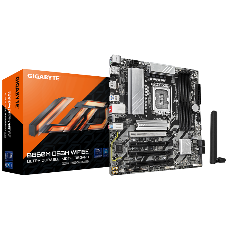 לוח לאינטל דור 15 Gigabyte B860M DS3H Micro-ATX WIFI BT DDR5