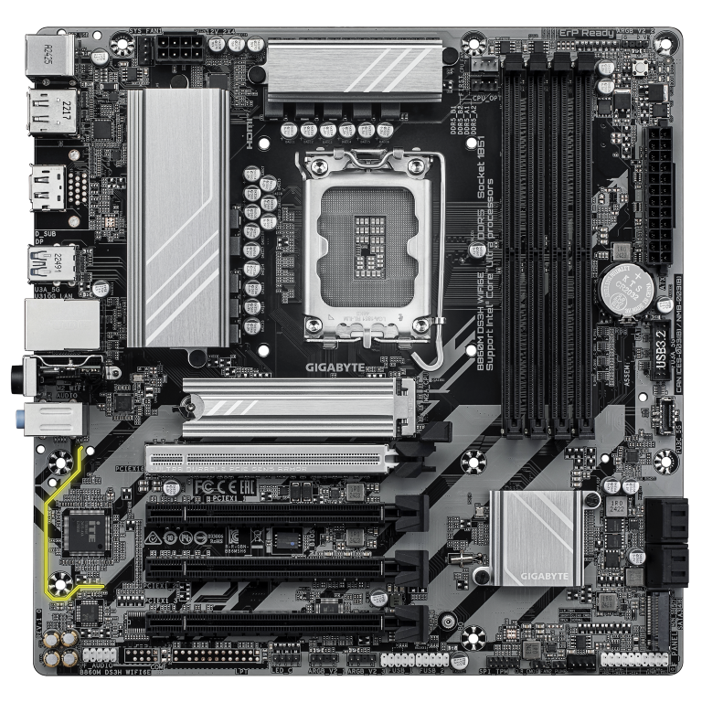 לוח לאינטל דור 15 Gigabyte B860M DS3H Micro-ATX WIFI BT DDR5