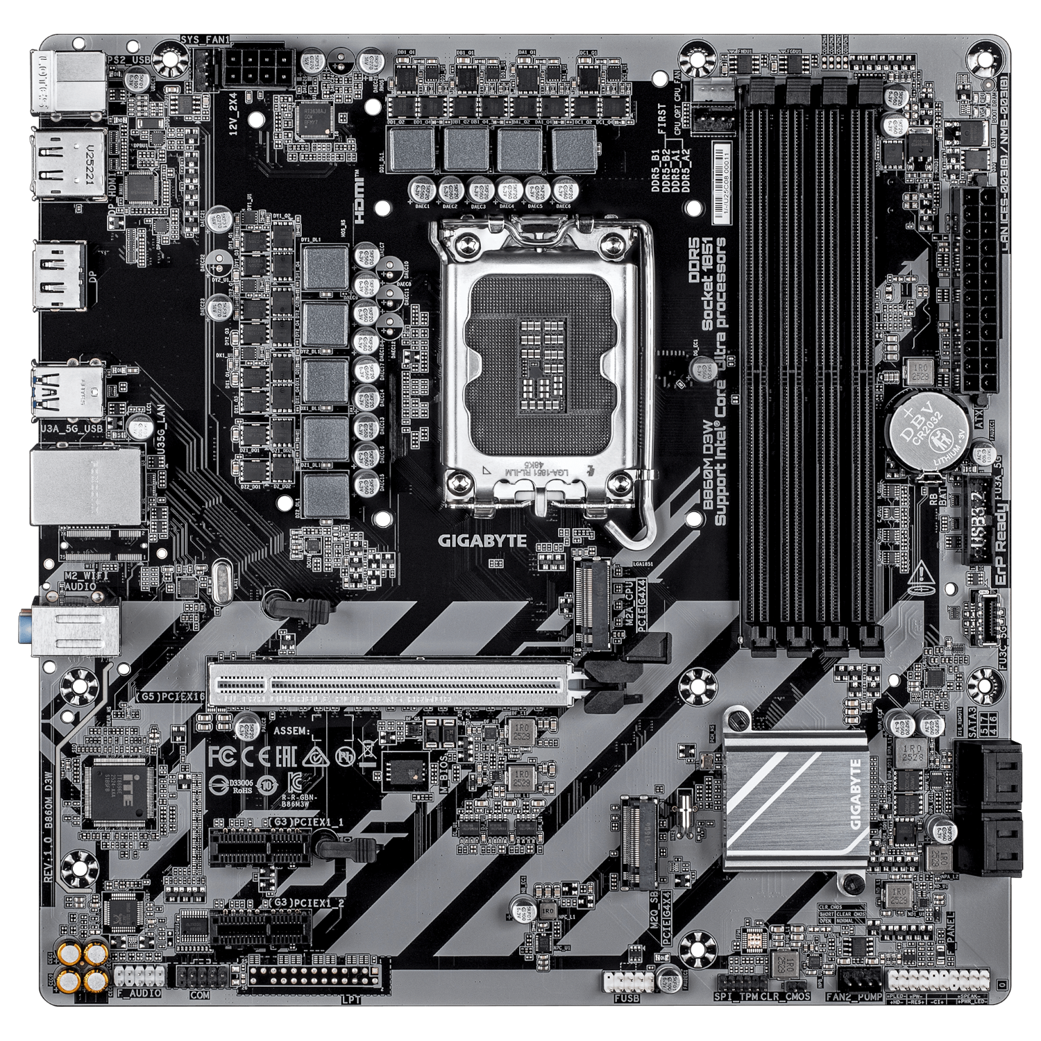 לוח Gigabyte B860M D3W DDR5 2XDP HDMI Micro-ATX PCIE5.0