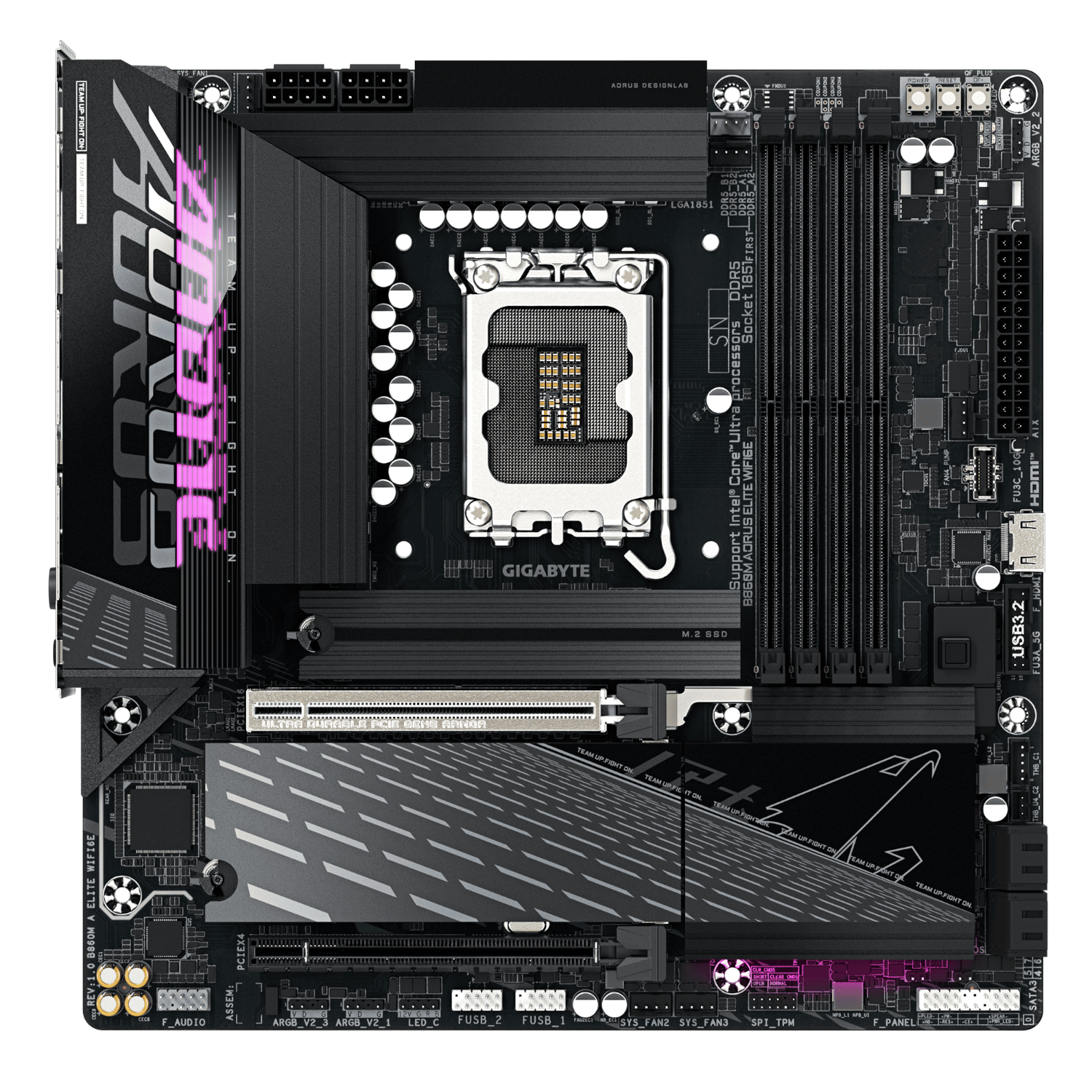 לוח למעבד דור 15 Gigabyte B860M AORUS ELITE WIFI6E ATX 2.5GB LAN