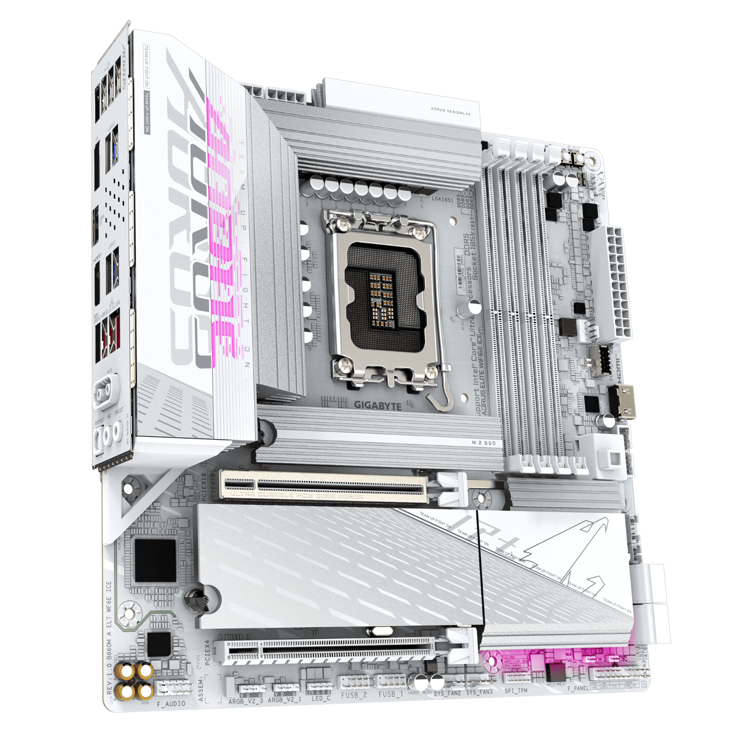 לוח למעבד דור 15 Gigabyte B860M AORUS ELITE WIFI6E ICE ATX 2.5GB