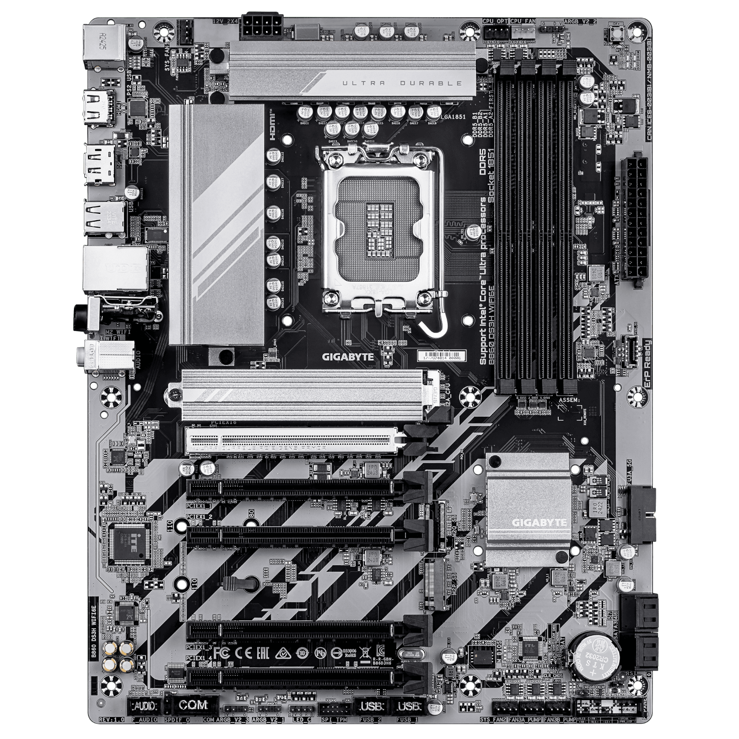 לוח למעבד דור 15 Gigabyte B860 DS3H WIFI6E ATX 2.5GB LAN