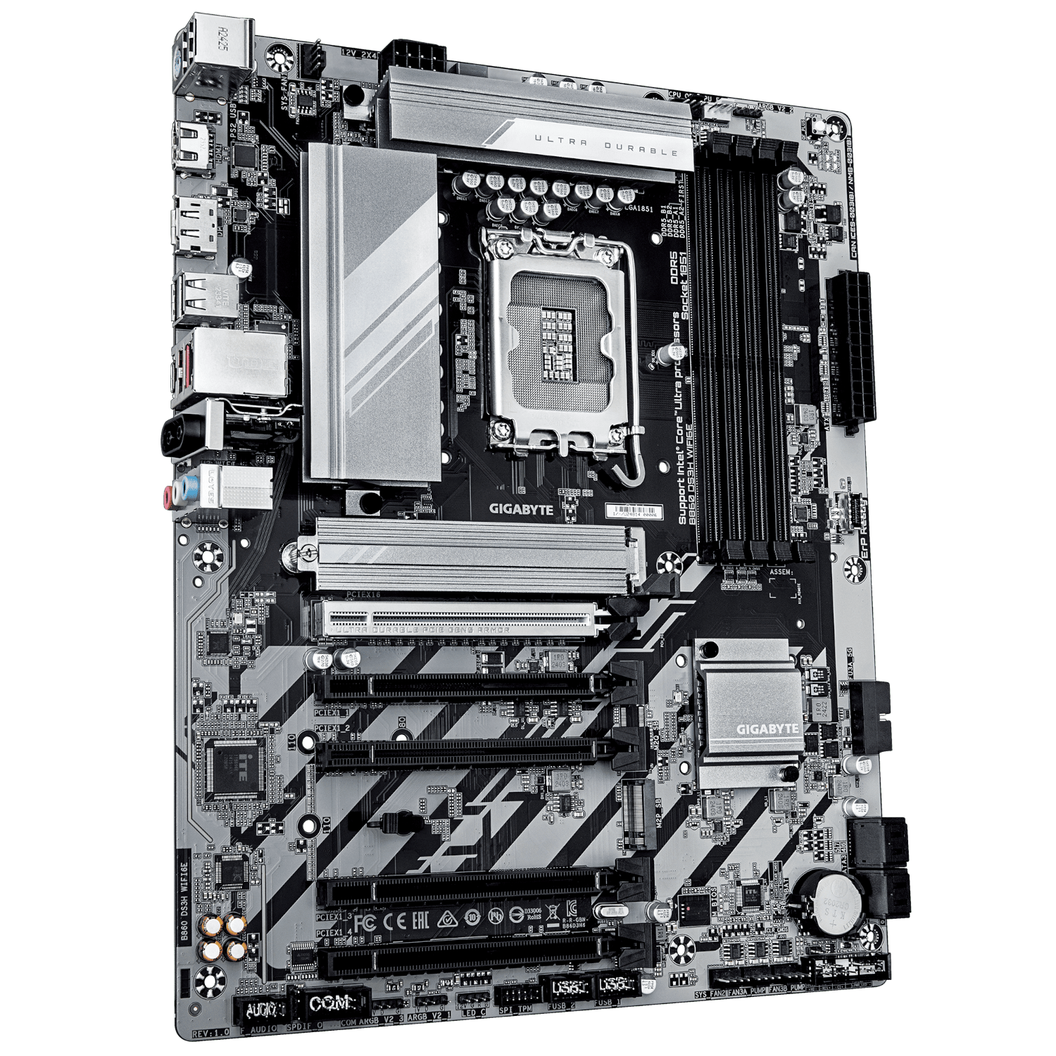 לוח למעבד דור 15 Gigabyte B860 DS3H WIFI6E ATX 2.5GB LAN