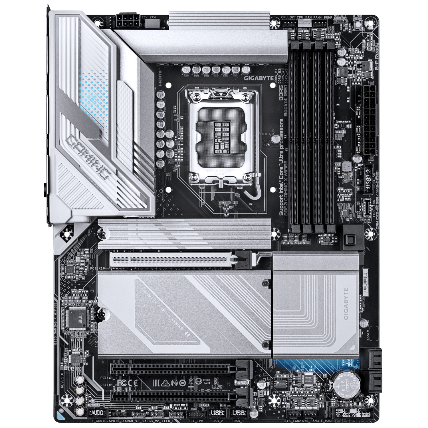 לוח למעבד דור 15 Gigabyte B860 GAMING X WIFI6E ATX 2.5GB LAN