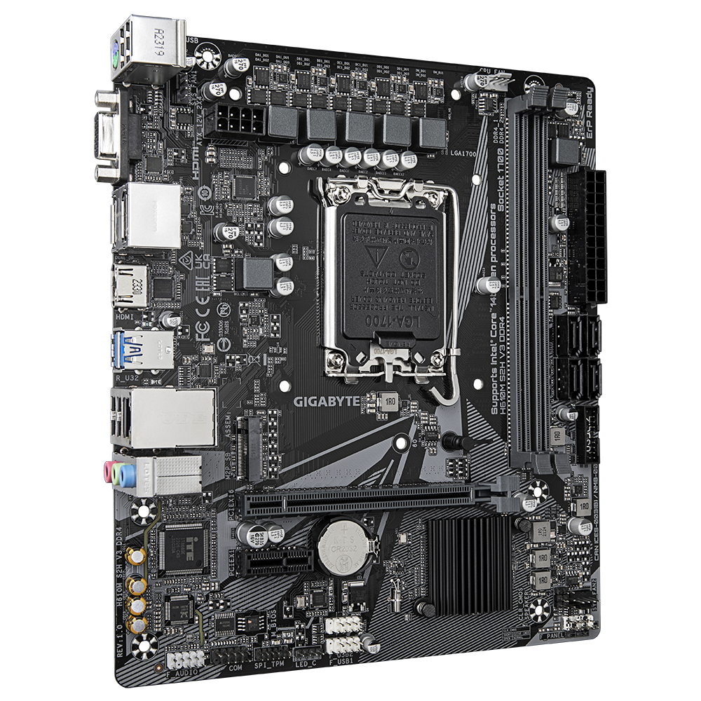לוח למעבדי אינטל Gigabyte H610M S2H V3 Micro-ATX VGA DP HDMI