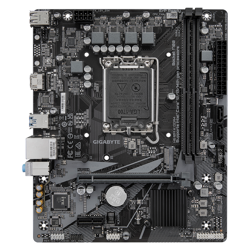 לוח אם GIGABYTE H610M K DDR4 M-ATX LGA1700 M.2 1GBE LAN