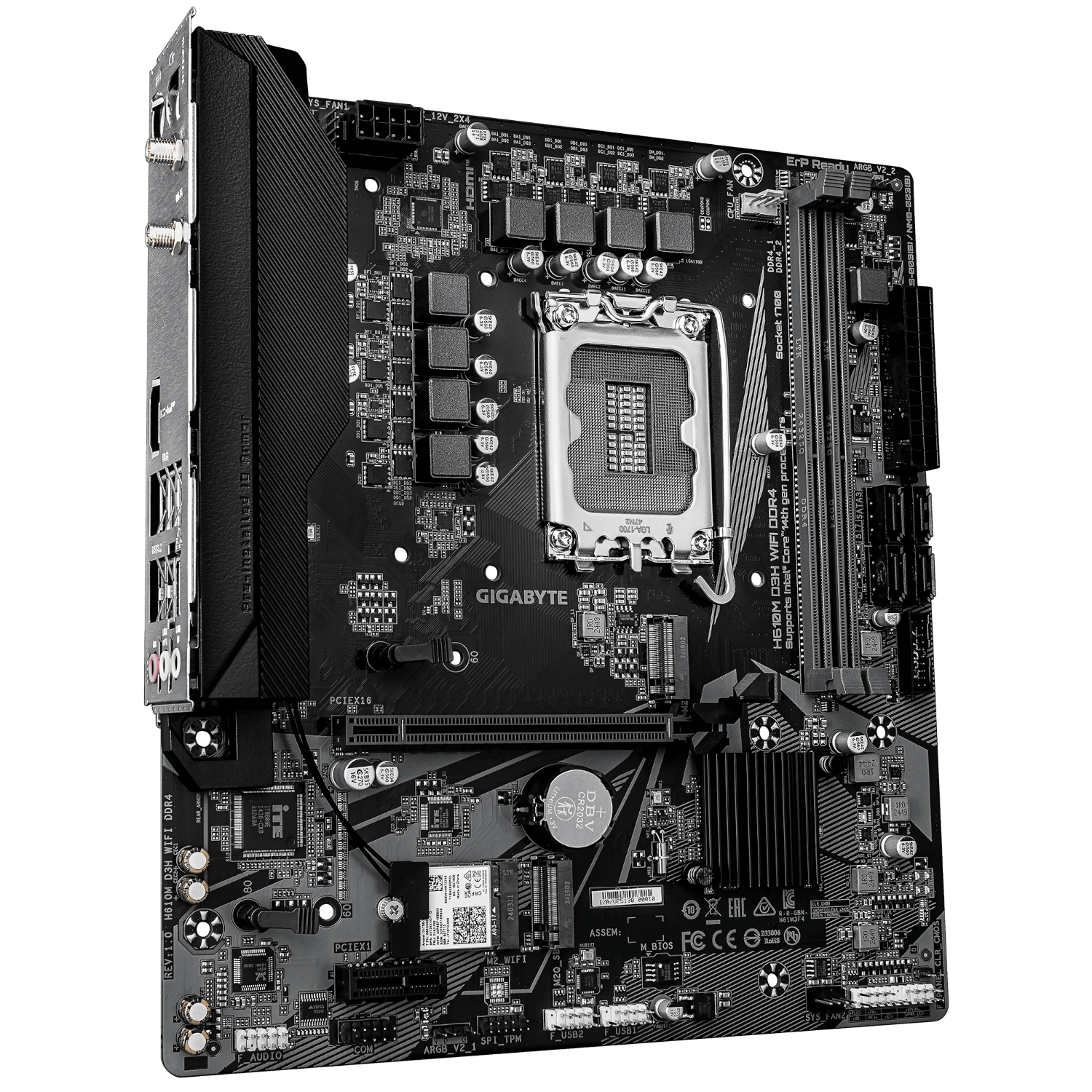 לוח אם Gigabyte H610M D3H WIFI DDR4 M-ATX 2x M.2 BT LGA1700