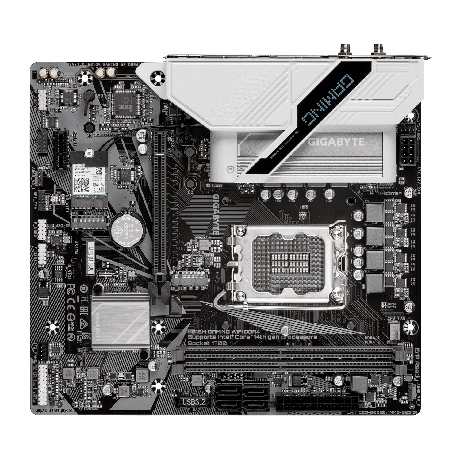 לוח אם אינטל H610M GAMING WIFI DDR4 2XDP HDMI BT LGA1700