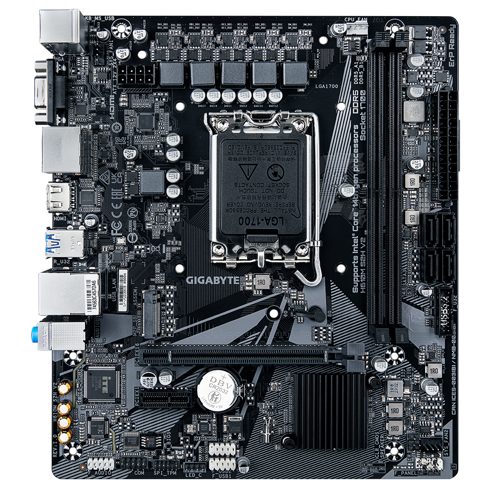 לוח למעבדי אינטל Gigabyte H610M S2H V2 Micro-ATX DDR5