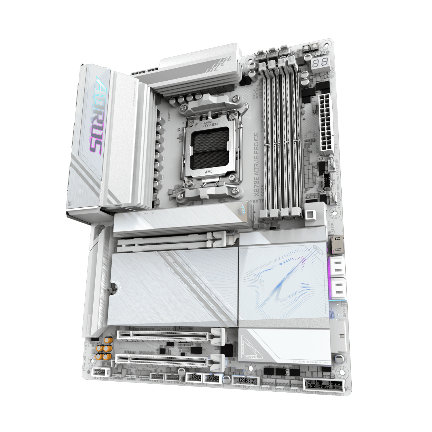 לוח אם GIGABYTE X870E AORUS PRO ICE ATX DDR5 WIFI7 AM5 2.5GBE LAN