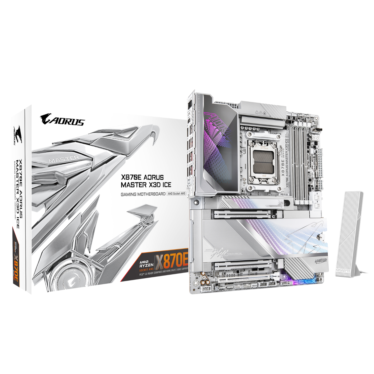 לוח אם GIGABYTE X870E AORUS MASTER X3D ICE WIFI7 ATX BT 10GBE
