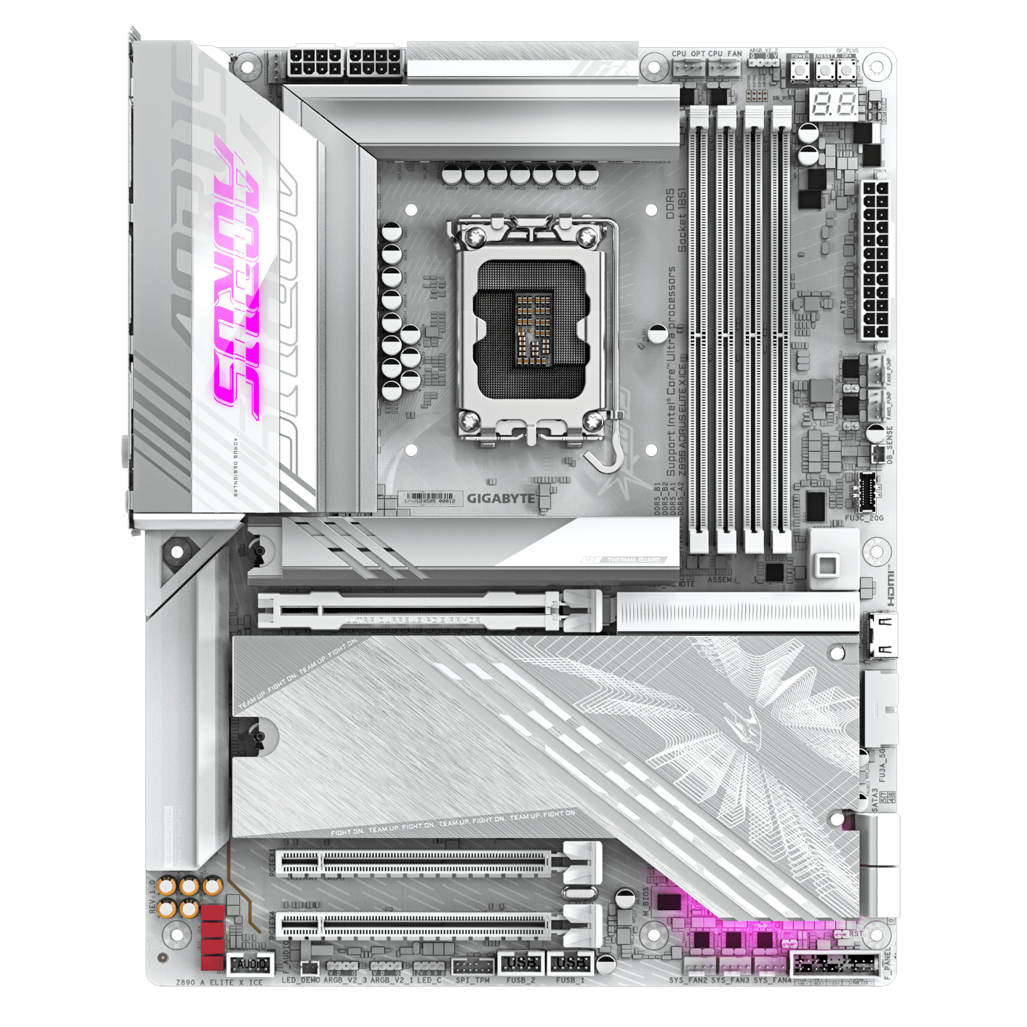 לוח לאינטל דור 15 Gigabyte Z890 AORUS ELITE X ICE ATX LGA1851