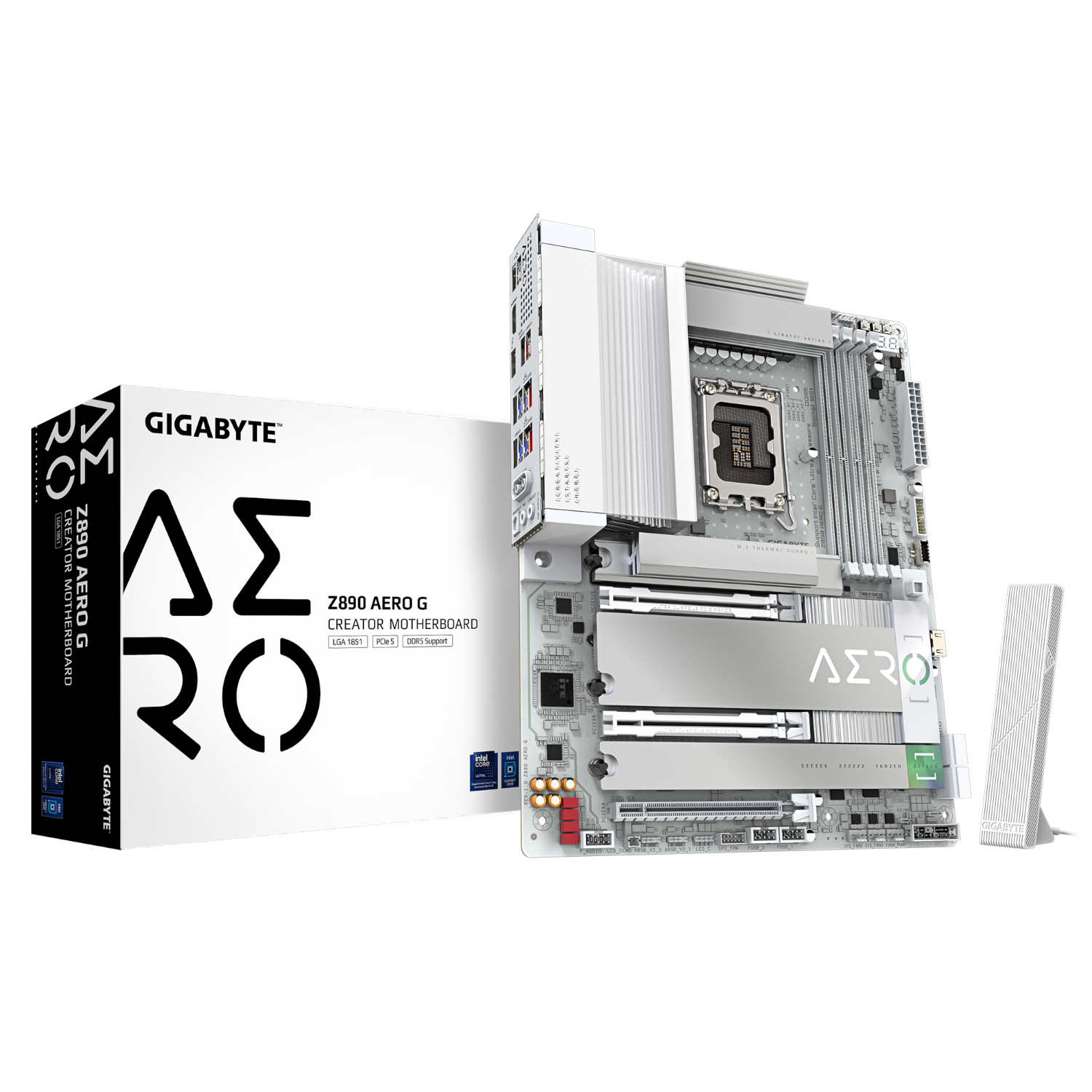 לוח לאינטל דור 15 Gigabyte Z890 AERO G DUAL 2.5 Lan 5Xm.2 TB4