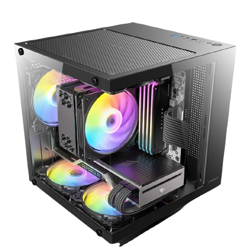 מארז Antec VCX10M ARGB Mini Tower Micro-Atx 5XARGB 120mm Fan
