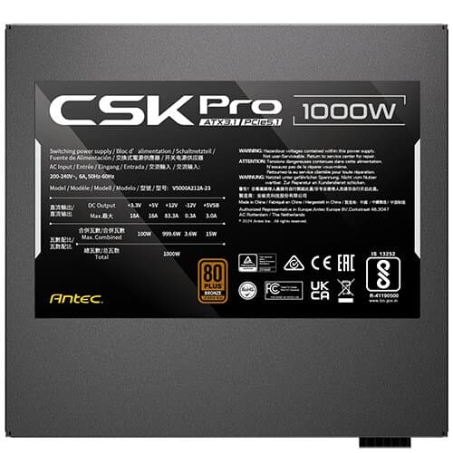 ספק כוח ANTEC CSK 1000 PRO ATX3.1 Rdy Semi-Modular 80Plus Bronze