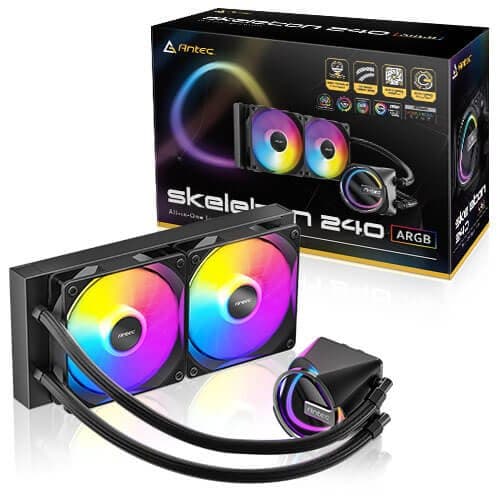 קירור נוזלי כפול Antec SKELETON 240 ARGB Black INTEL/AMD