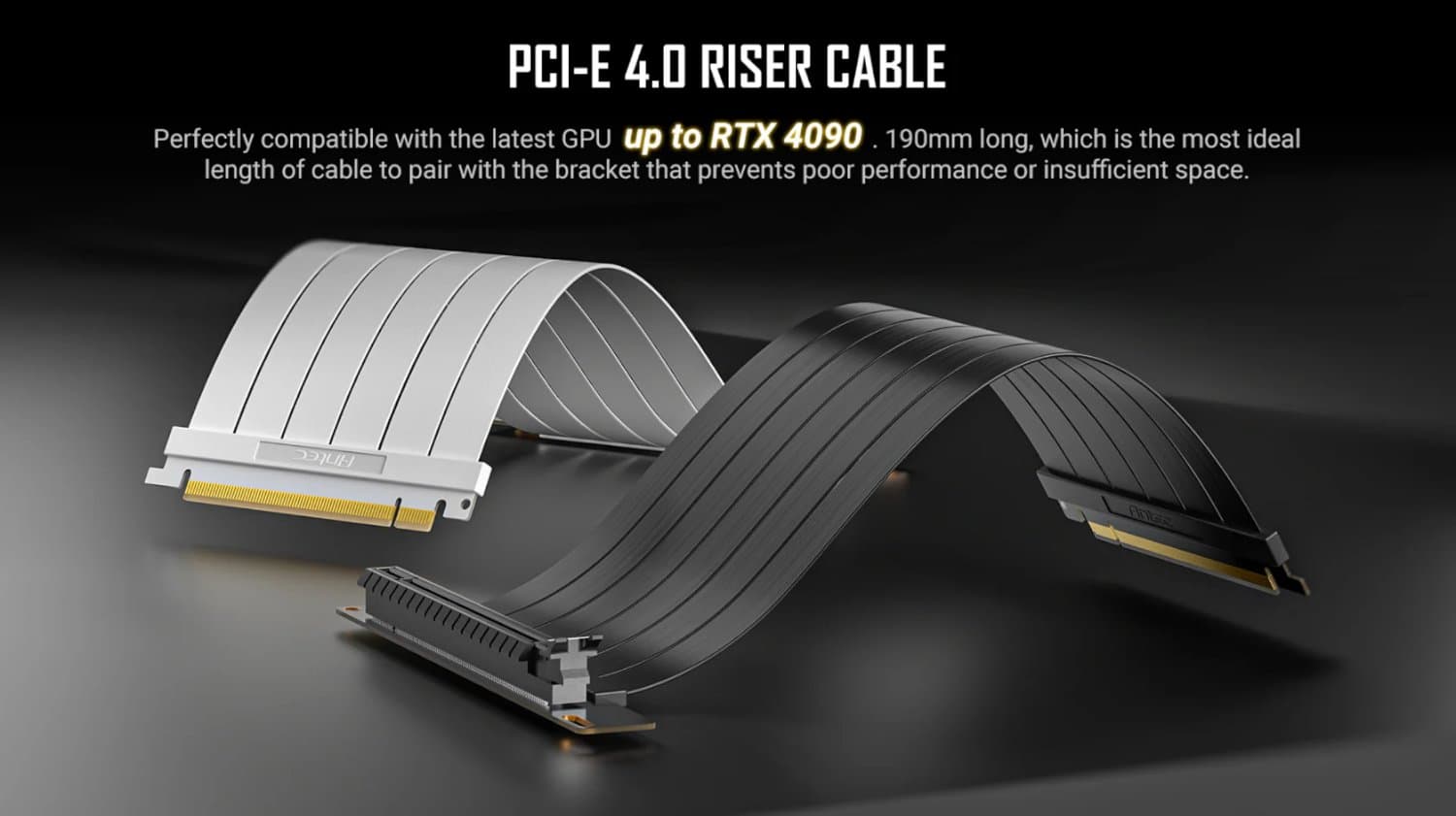 כבל ותושבת לכ. מסך Vertical GPU Bracket White - Antec SHIFT ARGB