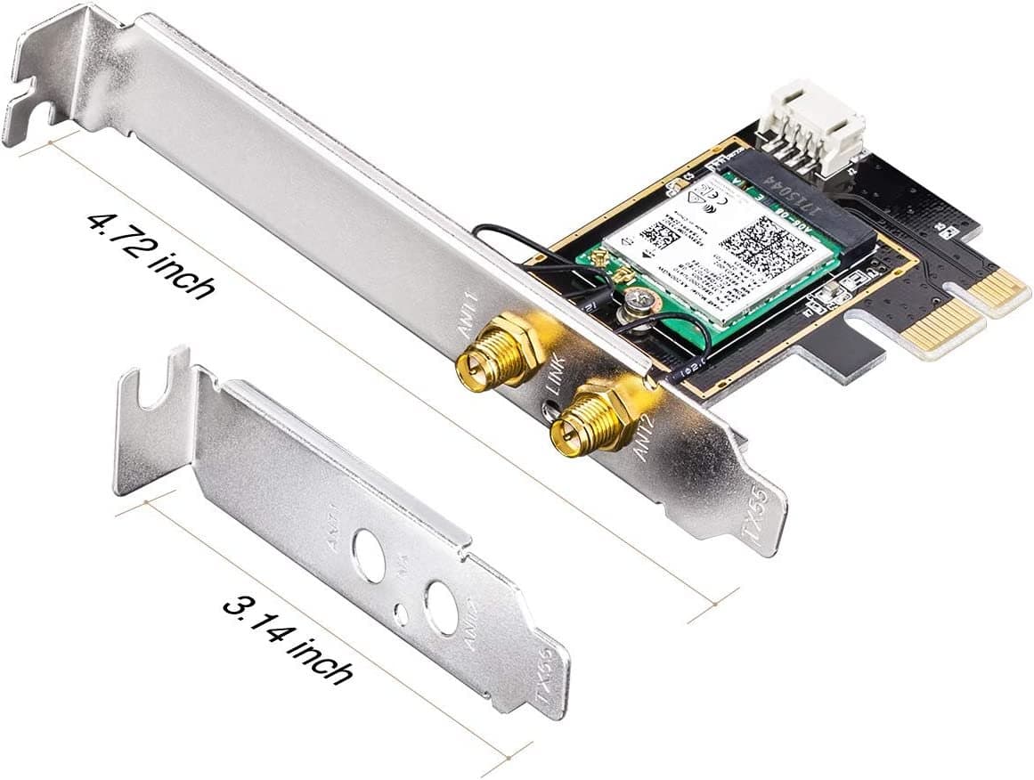 כ.רשת אלחוטי Cudy WE3000 AX200 WIFI 6 Bluetooth 5.2 PCI-E
