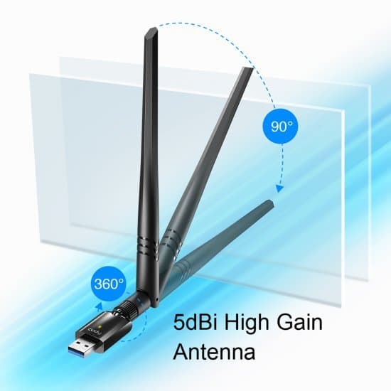 כרטיס רשת USB אלחוטי Cudy AC1300 Dual-Band High Gain Wi-Fi WU1400