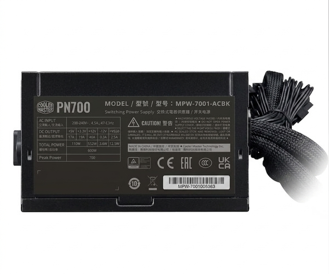 ספק כוח Cooler Master ELITE NEX 230V PEAK POWER 700 Active PFC