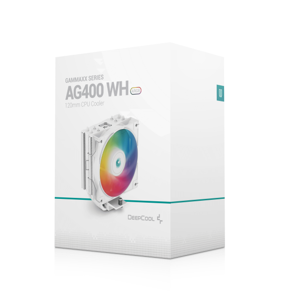 קירור אוויר למעבד DeepCool AG400 White 220W TDP 150mm RGB