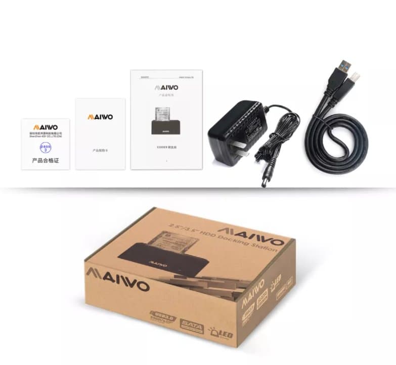 תחנת עגינה לדיסק בודד 3.5/2.5 MAIVO Single HDD DOCKING STATION