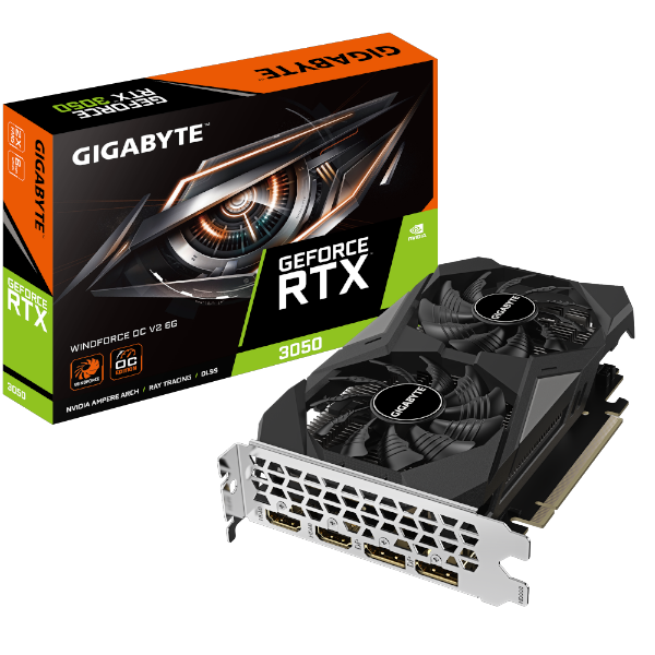 כרטיס מסך Gigabyte RTX 3050 Windforce 2 OC V2 6GB