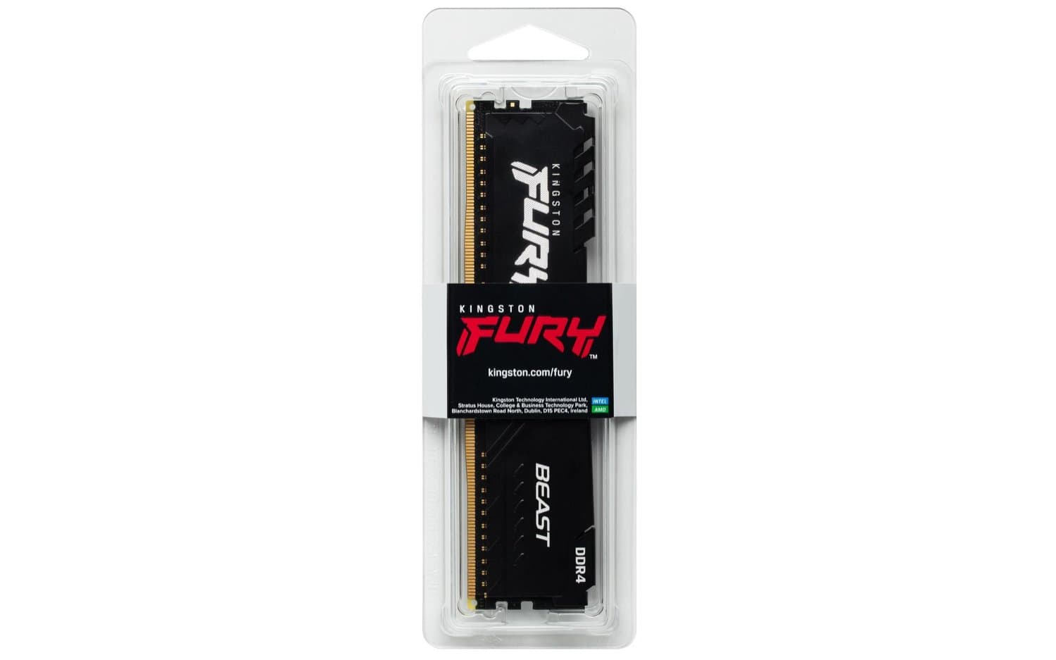 זכרון לנייח Kingston Fury Beast KF432C16BB/8 8GB DDR4 3200Mhz