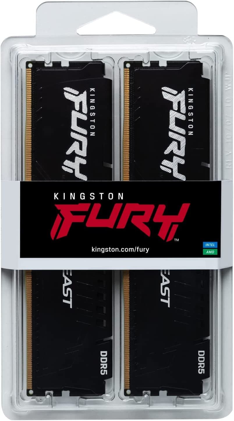 זכרון לנייח Kingston Fury Beast 128GB 2X64 DDR5 5600Mhz C36