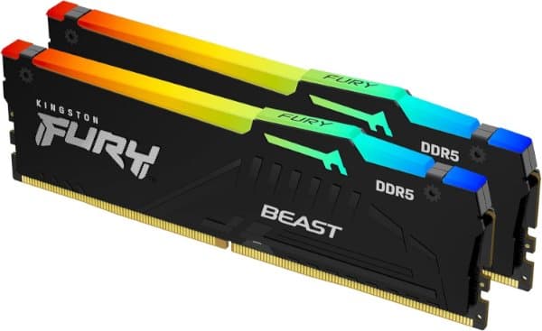 ז.לנייח KINGSTON FURY BEAST RGB 128GB 2X64GB 5600MHZ CL36 EXPO/XM