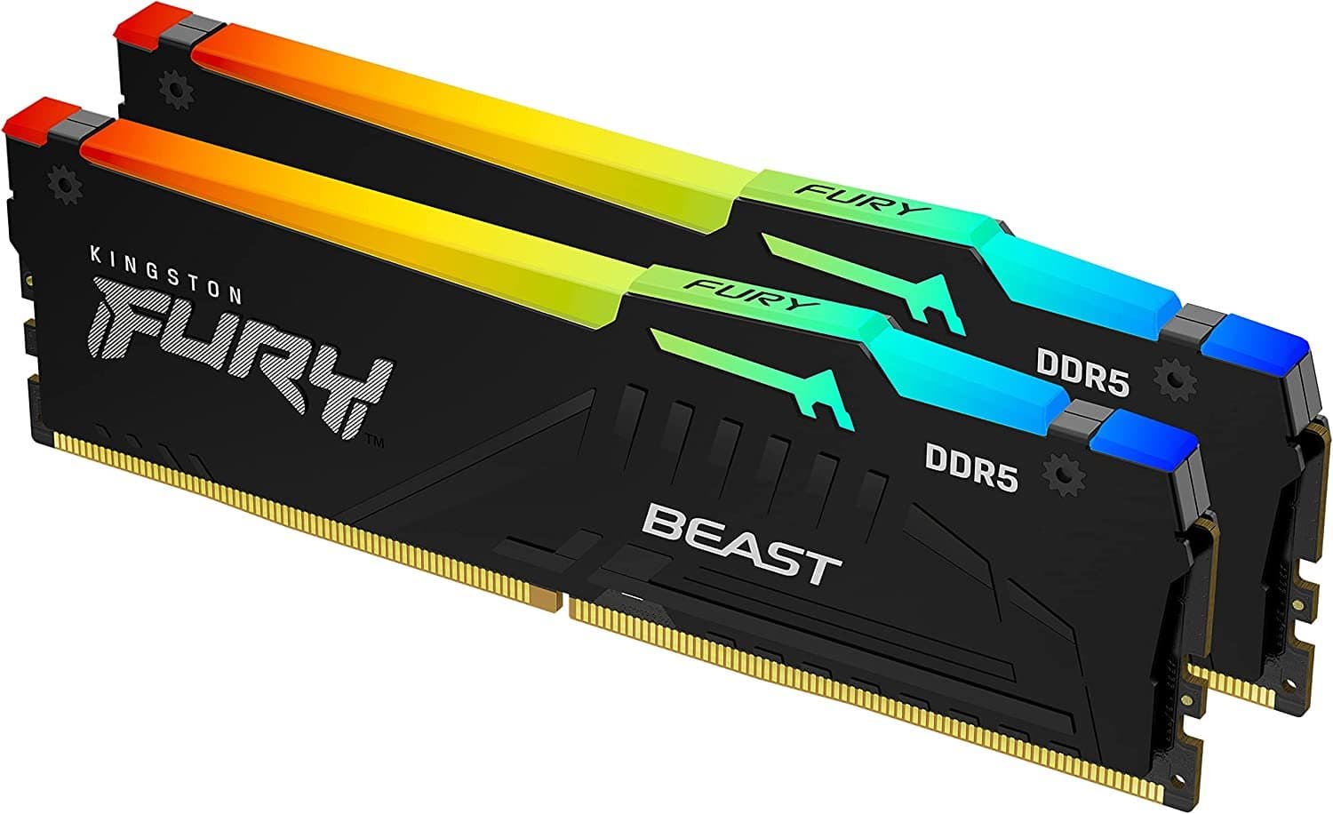 זכרון לנייח Kingston FURY BEAST RGB 64GB 2x32GB DDR5 6000MMHZ C36