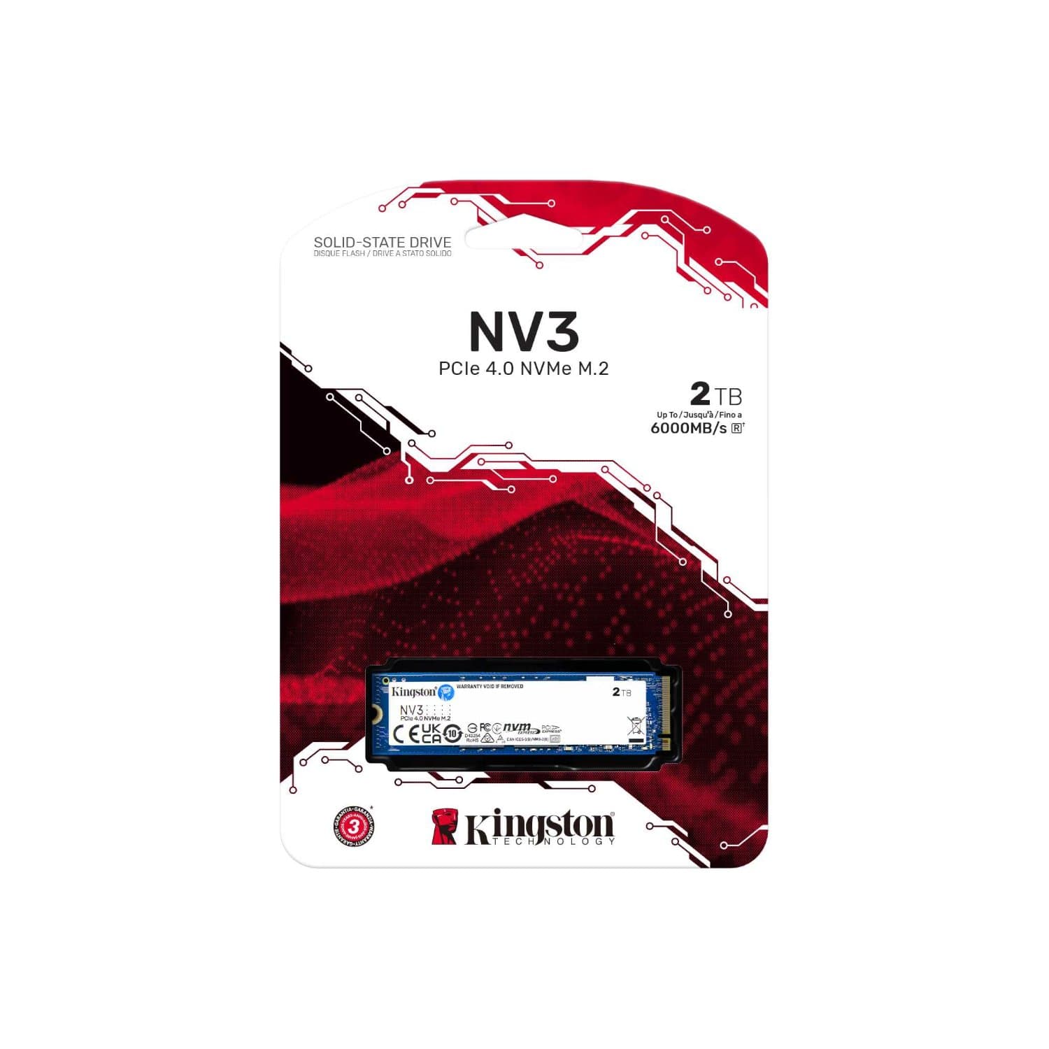 דיסק פנימי Kingston NV3 2TB NVME GEN 4.0 M.2 2280 6000/5000Mb/s