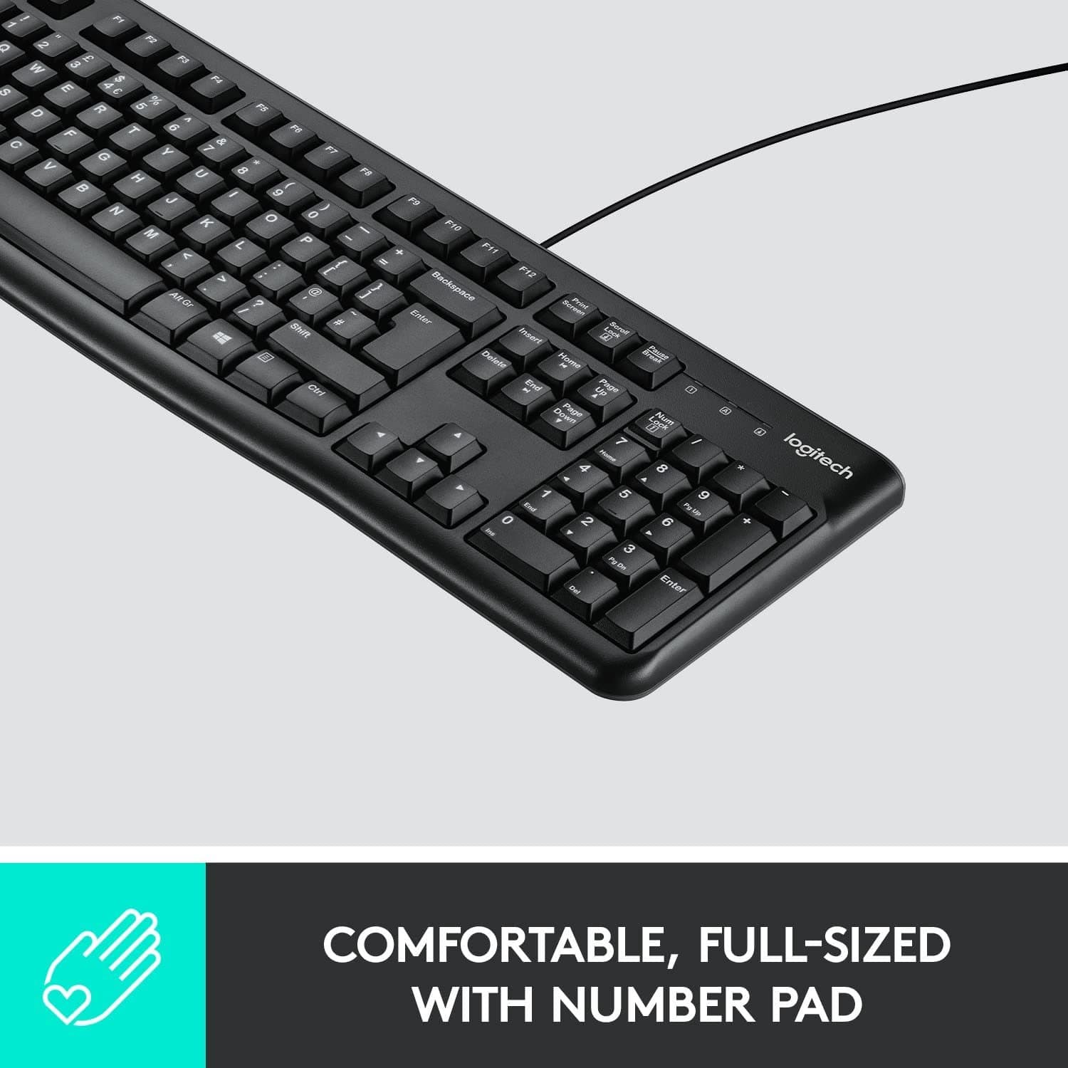 מקלדת לוגיטק חוטית עברית אנגלית LOGITECH K120